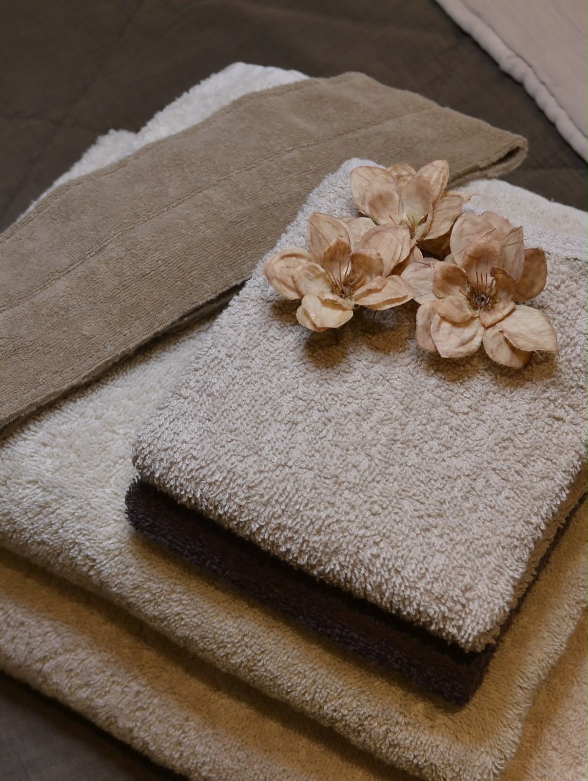 Zachte handdoeken met bloemen